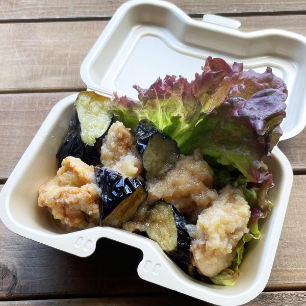 鶏からとナスのしぐれ煮